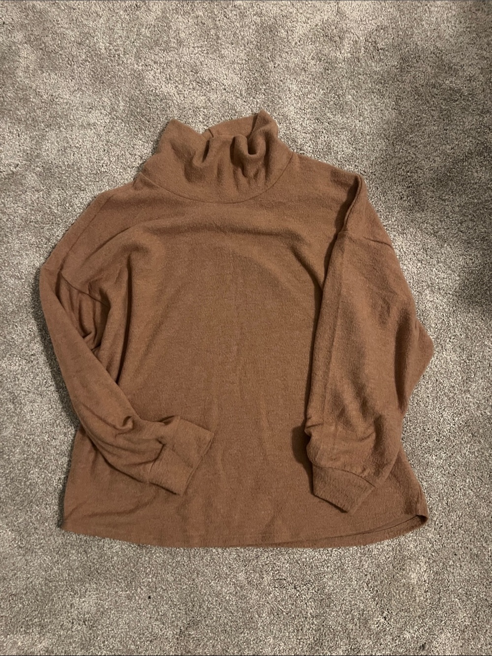 Socialite Cozy Camel Brown Turtleneck Sweater